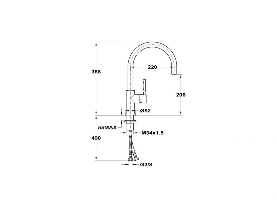 Смеситель для кухни Cisal Kitchen LC000060 ФОТО