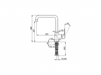 Смеситель для кухни Cisal Kitchen A3002535 схема 2