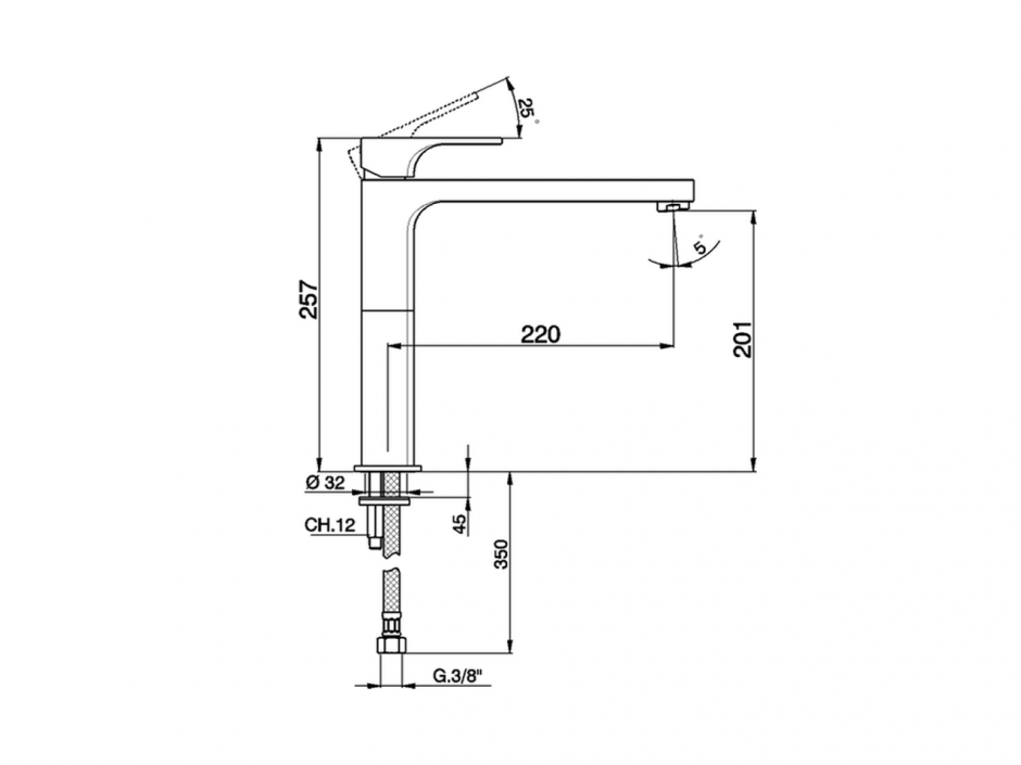 Смеситель для кухни Cisal Kitchen CU000580 ФОТО