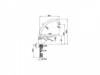 Смеситель для кухни Cisal Kitchen FU000520 схема 2