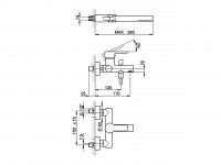 Смеситель для ванны Cisal Softcube SC000130/SC000120 схема 4