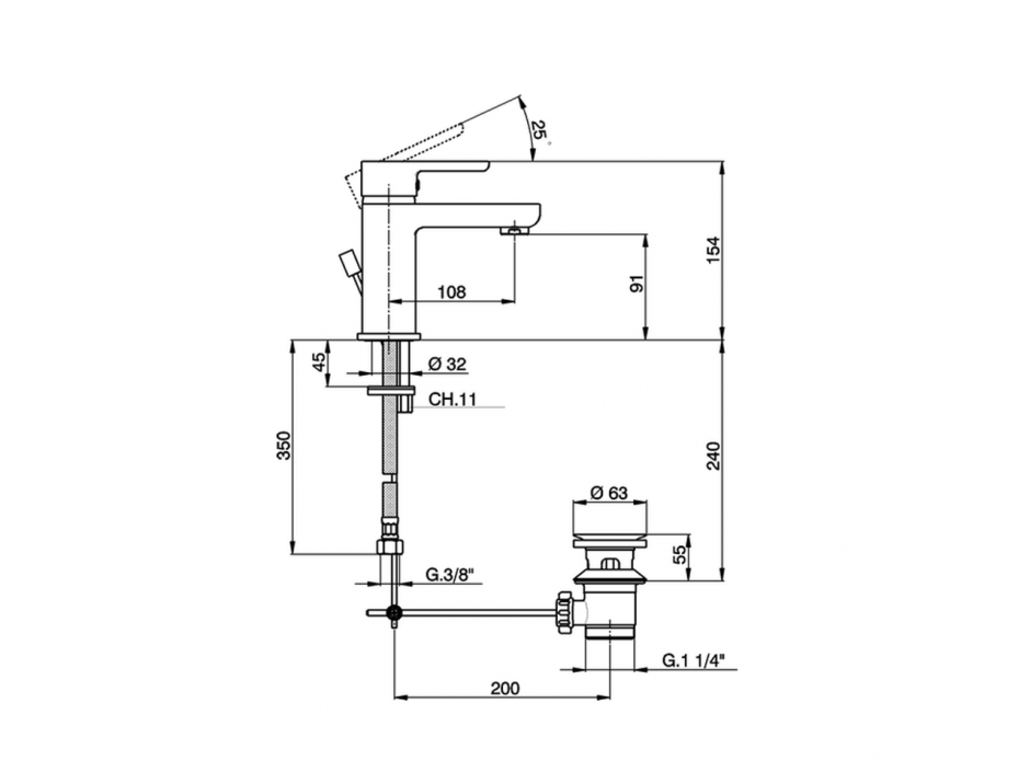 Смеситель для раковины Cisal Softcube SC000490/SC000510 ФОТО