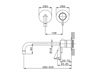 Смеситель для раковины Cisal Less Minimal LM005516/LM005517/LM005518 схема 4