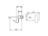 Смеситель для раковины Cisal Cubic CU005512/CU005513/CU005514 схема 2