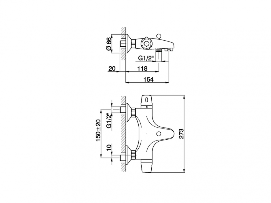 Смеситель для ванны Cisal Flash FLT25010/FLD25010 ФОТО