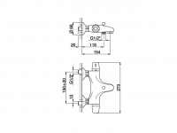 Смеситель для ванны Cisal Flash FLT25010/FLD25010 схема 2