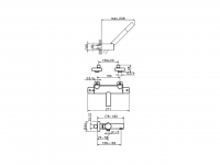 Смеситель для ванны Cisal Slim SMT23010/SMD23010 схема 4