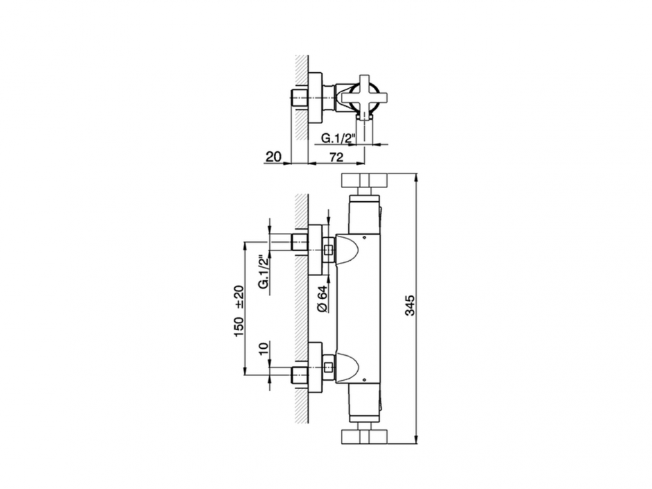 Смеситель для душа Cisal Barcelona BAT01010 ФОТО