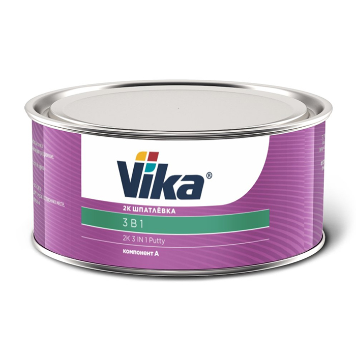 Vika Шпатлевка 3 в 1, мятно-зеленая, объем 500гр.