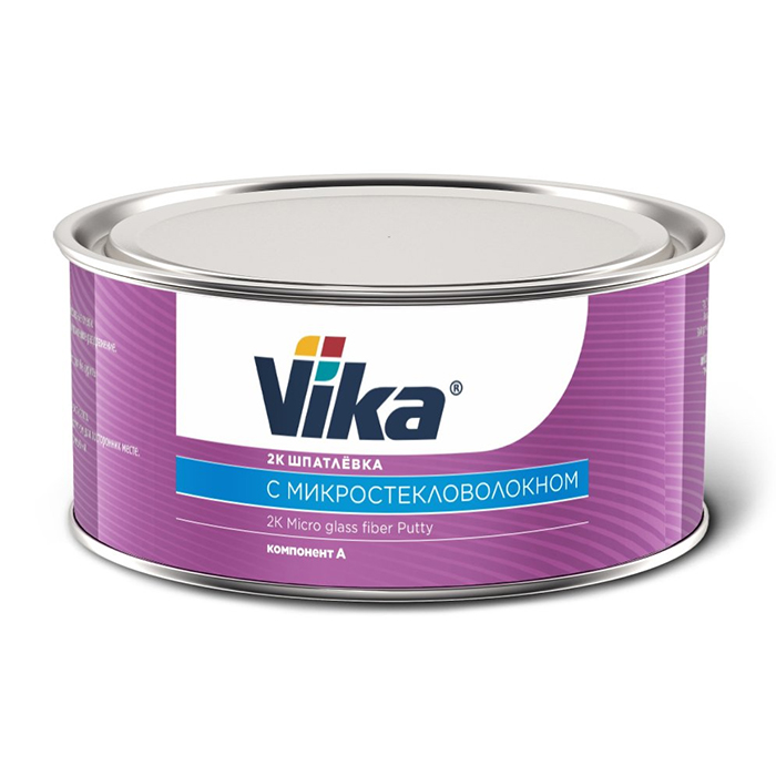 Vika Шпатлевка с микростекловолокном 2К, зеленая, объем 1кг.