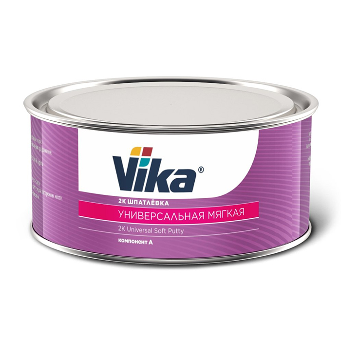 Vika Шпатлевка универсальная мягкая 2К, желтая, объем 1,8кг.