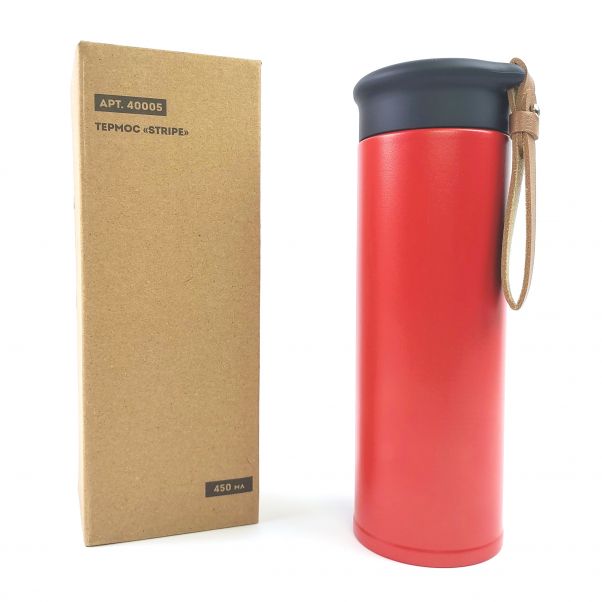 Термос Stripe красный