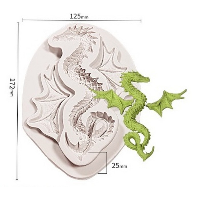 Форма силиконовая универсальная «Большой дракон», 15,2 ? 5,2 ? 1,5 см