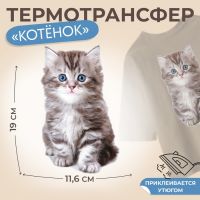 Термотрансфер «Котёнок», 11,6 ? 19 см, цена за 1 лист