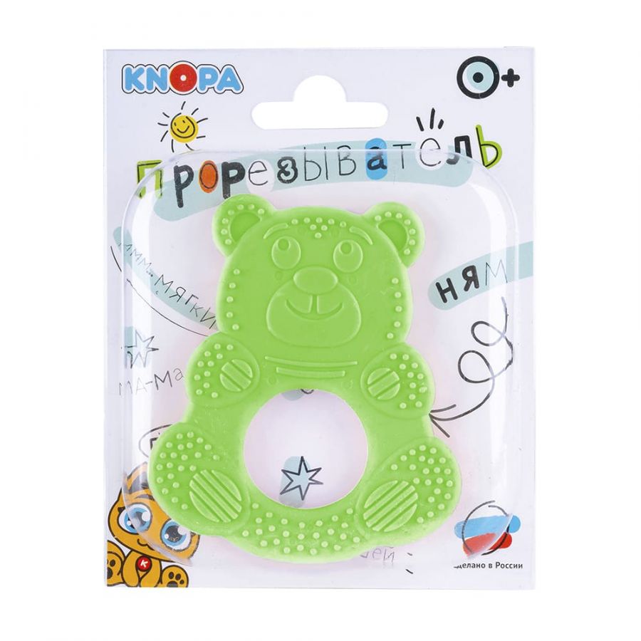 Массажёр для дёсен  (прорезыватель) «Мишутка»  КНОПА