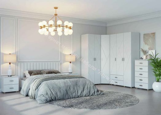 Шкаф 3-ств. с 2 ящиками 1200 "Сандра" Белый лофт