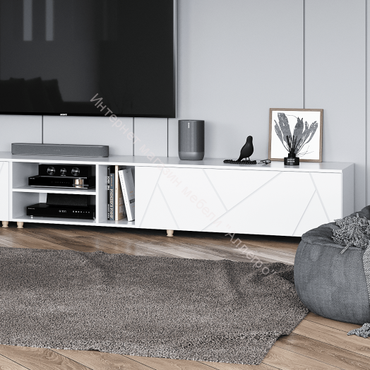 Тумба под ТВ 2000 "Сандра" Белый лофт