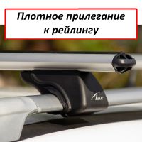Багажник на рейлинги Nissan X-Trail T32, 2015-2021, Lux Классик с аэродинамическими дугами (53 мм)