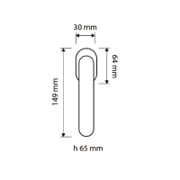 Оконная ручка Linea Cali Brixia Zincral 479 DK схема