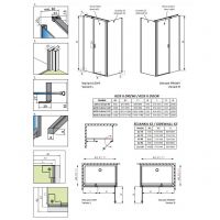 Закрытое стеклянное душевое ограждение Radaway Nes 8 KDS II 100х90 см схема 2