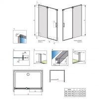 Нишевая раздвижная дверь Radaway Espera DWJ Mirror с зеркалом 140 см схема 2