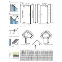 Пятиугольный душевой уголок Radaway Essenza New PTJ 80х80 см схема 2