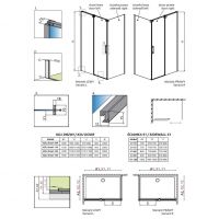 Раздвижное душевое ограждение Radaway Espera KDJ 120х90 см схема 2