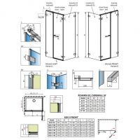 Стеклянный душевой уголок Radaway Arta KDS II 100х90 см схема 2