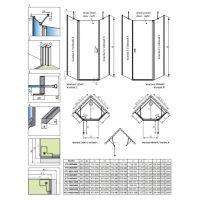Стеклянный душевой уголок Radaway Nes PTJ пятиугольный 100х90 см схема 2