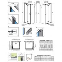 Душевое ограждение Radaway Essenza New KDJ B со складной дверью 90х100 см схема 2