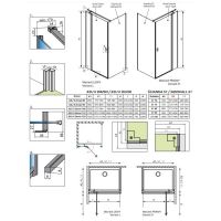 Душевое ограждение Radaway Nes 8 KDJ II с распашной дверью 120х75 см схема 2