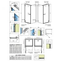 Душевой уголок Radaway Arta KDJ I в цвете хром+ 80х110 см схема 2