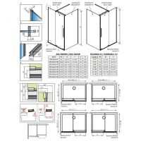 Душевой уголок Radaway Furo KDJ с раздвижной дверью 160х70 см схема 2