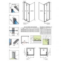 Душевой уголок Radaway Nes KDJ B со складной дверью 80х70 см схема 2