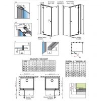 Хромированное душевое ограждение Radaway Essenza New KDJ 110х70 см схема 2