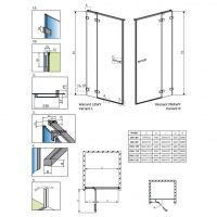 Минималистичная дверь для душевой Radaway Euphoria DWJ в нишу 100 см схема 2