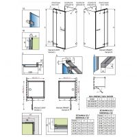 Минималистичный душевой уголок Radaway Euphoria KDJ P отдельностоящий 80х110 см схема 2