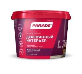 Лак Акриловый Parade L70 Деревянный Интерьер 9л Полуматовый / Параде Л70.
