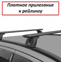 Багажник на Lada Xray / Lada Xray Cross, Lux, черные крыловидные дуги