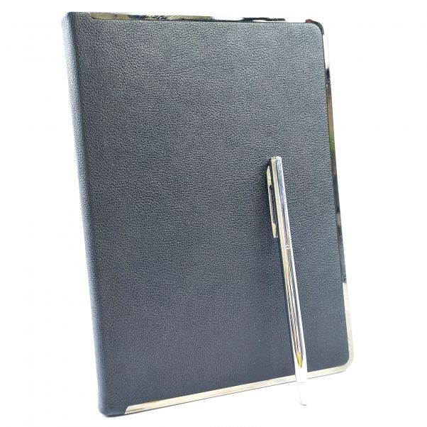 Набор ежедневник и ручка Монтрос черный