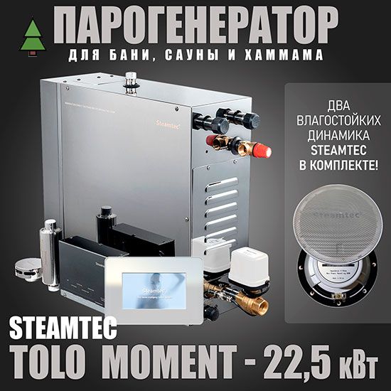 Парогенератор для хамама Steamtec Platinum TOLO MOMENT 225 - 22,5 кВт