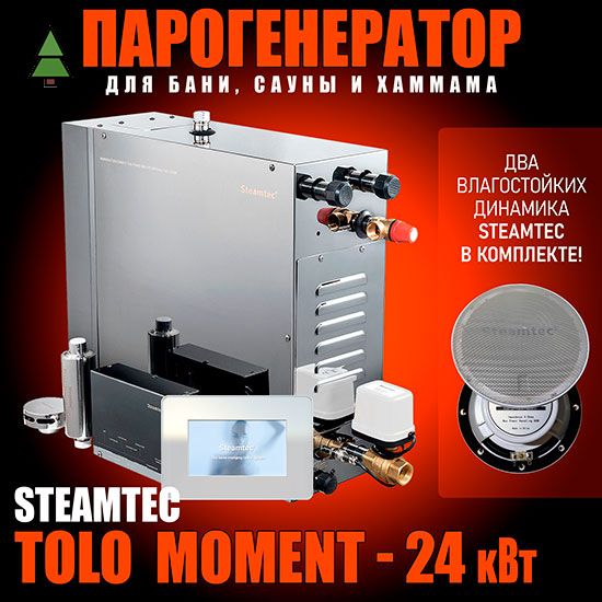 Парогенератор для хамама Steamtec Platinum TOLO MOMENT 240 - 24 кВт