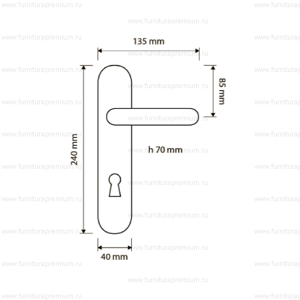 Ручка на планке Linea Cali Erica 1296 PL