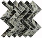 Hadar Black стекло. Мозаика серия CRYSTAL,  размер, чип 30*98 мм: 268*286*4.5 (Bonaparte)