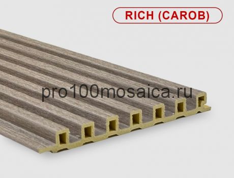 Бамбуковые рифленые панели Rich carob 2800*139*14 (1шт=0,3892 кв.м.)