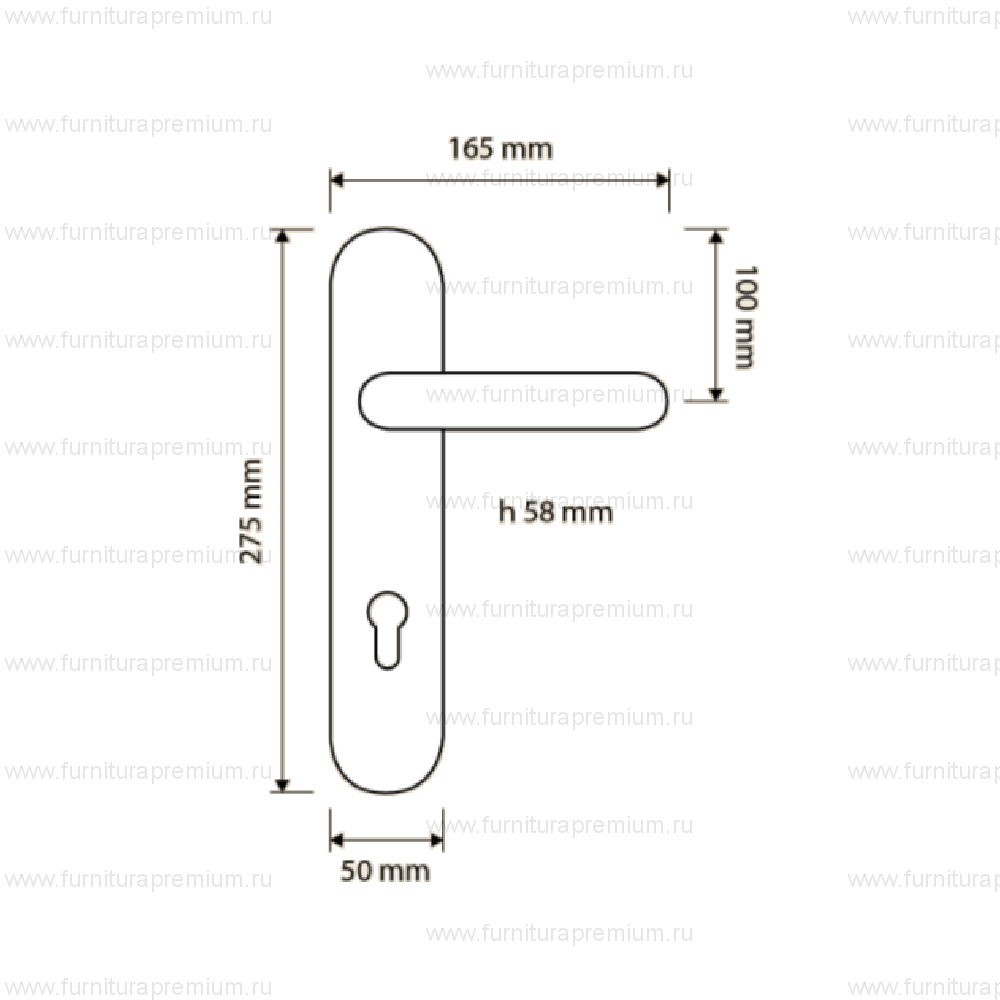Ручка на планке Linea Cali Fish 692 PL